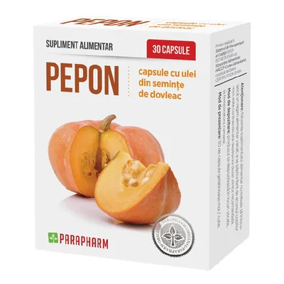 Pepon cu ulei de Dovleac, 30 capsule, Parapharm