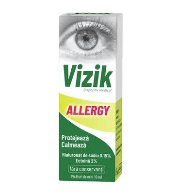 Picaturi pentru ochi Vizik Allergy, 10ml, Zdrovit
