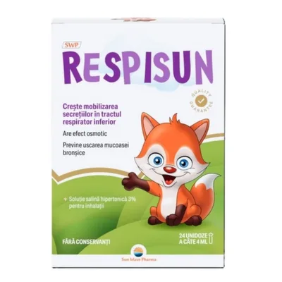 Respisun solutie salina hipertonica 3%, 24 unidoze, Sun Wave Pharma