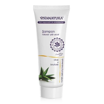 Sampon pentru par uscat cu aloe si brusture, 250ml, VivaNatura
