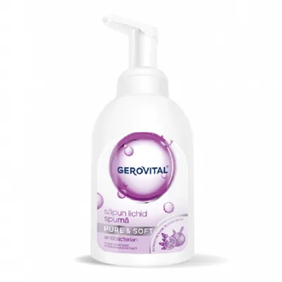 Sapun lichid spuma Pure&Soft, 300ml, Gerovital