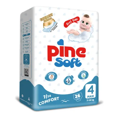 Scutece maxi Soft, 7-14 kg, 36 bucati, PINE