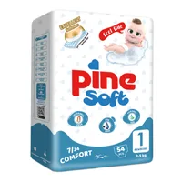 Scutece pentru nou nascut Soft, 2-5 kg, 81 bucati, PINE