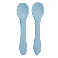 Set Lingurite din silicon, 6 luni+, Aqua Blue, Appekids