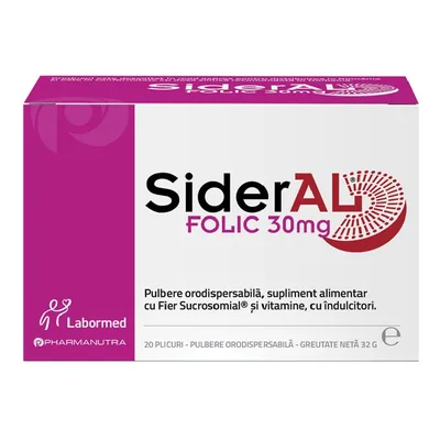 SiderAL Folic, 20 plicuri, Labormed