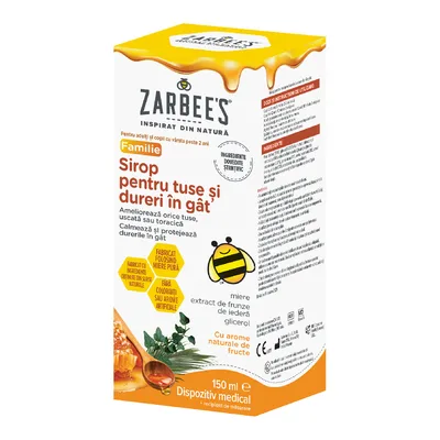 Sirop tuse miere, 150 ml, Zarbees