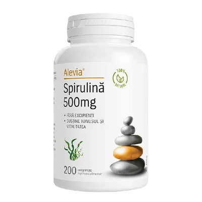 Pachet Spirulina 500 mg, 2*30 comprimate, Alevia