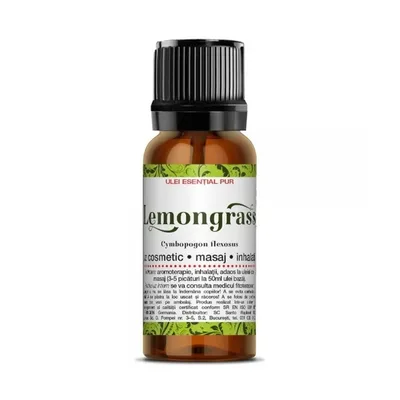Ulei esential de lemongrass, 10ml, Steaua Divina