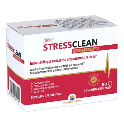 Stressclean Complex, 60 comprimate filmate, Sun Wave Pharma