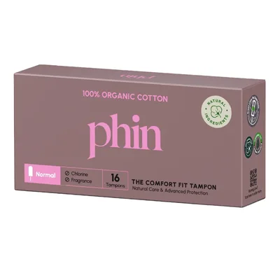 Tampoane din bumbac organic, 16 bucati, Phin