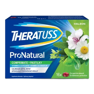 Theratuss Natural comprimate de supt, 16 comprimate, Haleon
