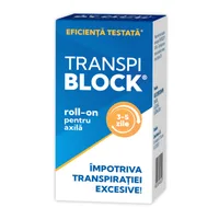 Roll-on impotriva transpiratiei excesive Transpiblock, 50 ml, Zdrovit