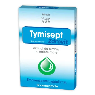 Tymisept, 12 comprimate, Zdrovit