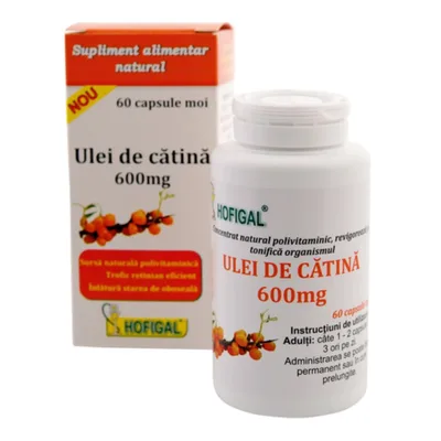 Ulei de Catina 600 mg, 60 capsule, Hofigal