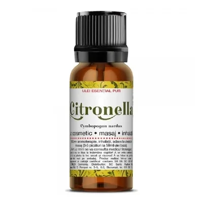 Ulei esential de Citronella, 10 ml, Steaua Divina