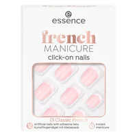 Unghii false French Manicure Click-On, 01 Classic French, 12 bucati, Essence