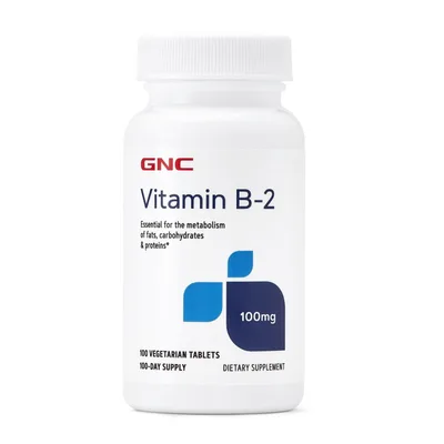 Vitamina B2 100mg, 100 tablete, GNC