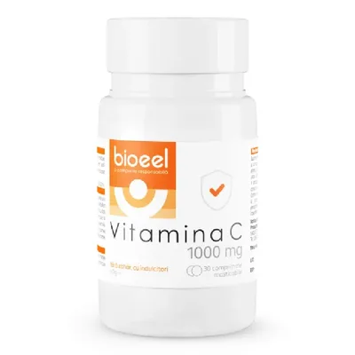 Vitamina C 1000 mg, 30 comprimate masticabile, Bioeel