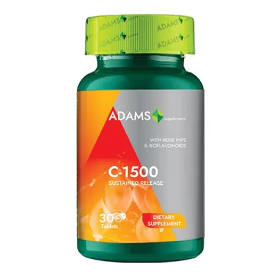 Vitamina C 1000, 30 tablete, Adams