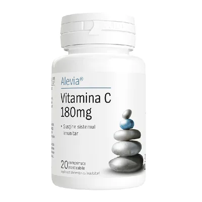 Vitamina C 180mg, 60 comprimate masticabile, Alevia
