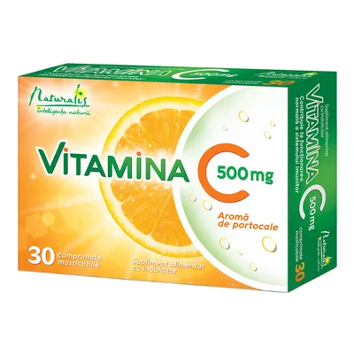 Vitamina C 500mg, 30 comprimate, Naturalis