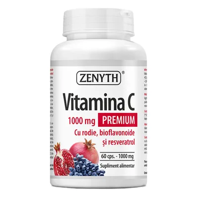 Vitamina C Premium, 1000 mg, 60 capsule, Zenyth