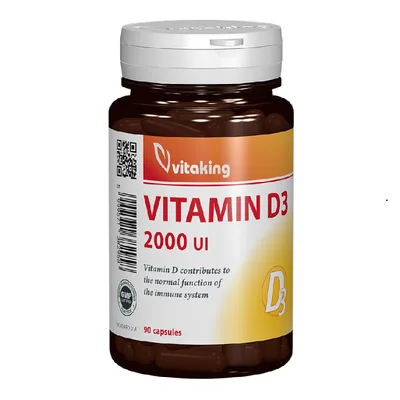 Vitamina D3 2000UI, 90 comprimate masticabile, Vitaking