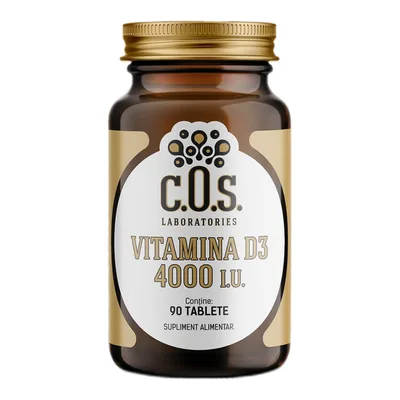 Vitamina D3 4000 IU, 90 tablete, COS Laboratories