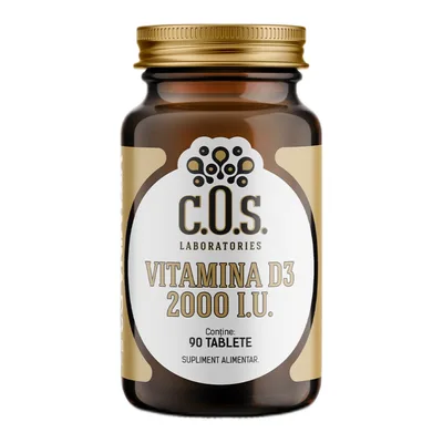 Vitamina D3 2000 IU, 90 tablete, COS Laboratories