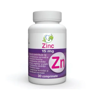Zinc, 15 mg, 60 comprimate, Justin Pharma